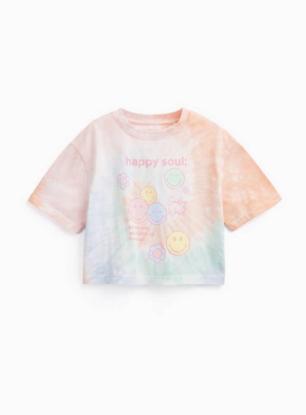Tie Dye Smiley Graphic T-Shirt 11 years